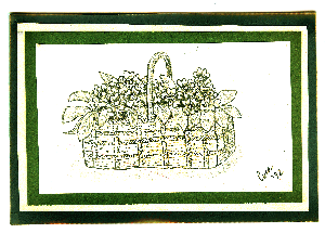 flower basker drawing