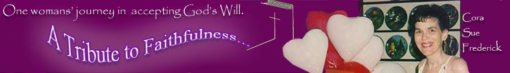 One Womans Journey into accepting God's Will